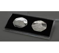 THE FLYING SCOTSMAN & THE MALLARD Fine Silver Commemoratives in 50p Coin Display Case. Steam Railway Engines/Locomotive/Train