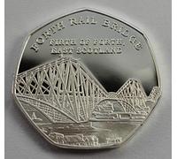 The Commemorative Coin Company THE FORTH RAIL BRIDGE Fine Silver Commemorative GREAT BRITISH LANDMARKS COLLECTION. Railway, Scotland