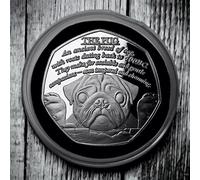 The Commemorative Coin Company 'THE PUG' Silver Commemorative in Capsule. Favourite Dogs Series. Pug Lover. Puppy/Pup/Dog