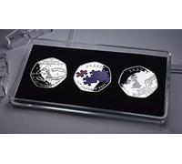The Commemorative Coin Company Trio of BREXIT Silver Commemoratives in 50p Coin Display Case. UK EU Politics United Kingdom Europe Referendum. 2016 2021