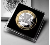 The Commemorative Coin Company VE DAY 80th Anniversary Silver & 24ct Gold Commemorative in Gift Case. VE DAY 8th May 1945-2025 WW2 Collectable