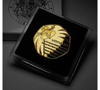 The Commemorative Coin Company VOYAGER 1 SPACECRAFT 24ct Gold Commemorative. Golden Record/NASA/Probe. Presentation Case