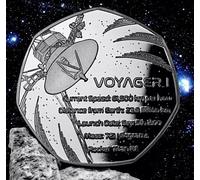 The Commemorative Coin Company VOYAGER 1 SPACECRAFT Silver Commemorative. Golden Record. 1977 Space/NASA/Probe