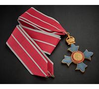 THE COMMEMORATIVE COIN Full Size Replica Commander of the Order of the British Empire CBE Medal. Military Ribbon/Division/Honour. 24ct Gold, Enamel, 70cm Neck Ribbon