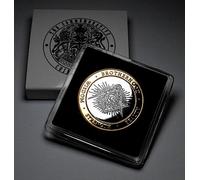 The Commemorative Coin MASONIC Dual Metal .999 Silver & 24ct Gold Commemorative in Gift/Presentation Case. Freemasons, Masons, Lodge, All Seeing Eye, 3cm