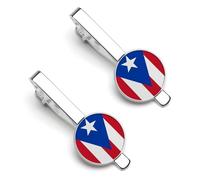 The Commonwealth of Puerto Rico National Flag Men'S Tie Clip Necktie Wedding Business for Men Daily Life Wedding Anniversary Business Father'S Day
