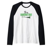 The Commotion Witchy Green Broom Raglan Baseball Tee