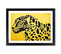 The Compelling Leopard Abstract Framed Print | A4 Black Framed Wall Art | Ready to Hang | Abstract Animal Picture | Living Room Bedroom Lounge Office