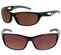 'The Competitor' 2 Pair of Precision Sport Wrap Bifocal Sunglasses Featuring High Definition Lenses (High Definition Amber, 2.5, multiplier_x)