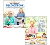 The Complete Aga Cookbook & Fast Cakes Easy Bakes In Minutes By Mary Berry 2 Books Collection Set