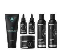 The Complete Beard Growth Kit by Beard Struggle - Mens Grooming Kit with Balm, Mask, Conditioner, Wash & Oils - Viking Storm, Silver Collection