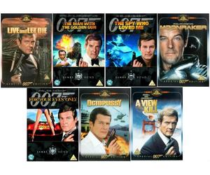The Complete Roger Moore James Bond DVD Movie Collection: Live and Let Die / The Man With the Golden Gun / The Spy Who Loved Me / Moonraker / For Your Eyes Only / Octopussy / A View to A Kill