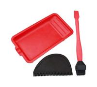 The Complete Silicone Glue Kit, Woodworking Glue Brush Tool, Wood Glue Applicator, Silicone Woodworking Glue Applicator Set, Narrow Brush Wide Brush Flat Scraper Wood Gluing Tools