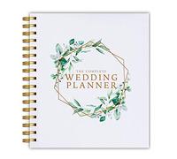 The Complete Wedding Planner Green Floral - UK Bridal Planning Book Journal & Organising Diary, Engagement Gift, Countdown Calendar