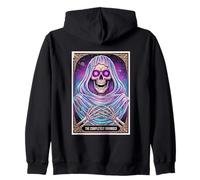 The Completely Unhinged Cosmic Skull Art Zip Hoodie