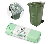 The Compost Bag Company 240 Litres x 10 Compostable Wheelie Bin Liners, Compost Bags for Garden Kitchen Office and house, 100% Biodegradable Bin Bags (Green)