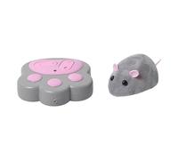 THE CONCEPT FACTORY - AN6101 - Remote Control Mouse Toy for Cats 2 - Ultra Fast - Interactive - Paw Shaped Controller - ABS Plastic - Pink and Grey - Unique