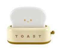 The Concept Factory, LA0101, Kawaii Toast Night Light Lamp for Children's Bedroom, Soft and Soothing Light, Playful Design, Safe Materials, Ideal for Decoration, Green, White, 20 cm