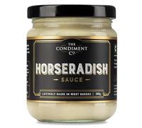 The Condiment Company Horseradish Sauce - Extra Hot British Creamed Horseradish Sauce, Mustard-Free, Gluten Free 200g Jar - Perfect for Christmas Roasts, Festive Feasts, Hampers & Foodie Gifts