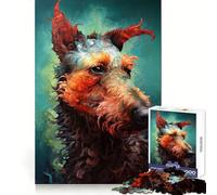 The Confident Terrier 1000 Piece Jigsaws for Adults Puzzle Intellect Toy Relaxing Fun Quality Cut Fine Art Piece (50x75cm)