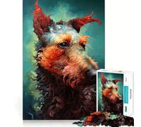 The Confident Terrier Jigsaw Puzzles 1000 Pieces for Adults Memory Boost Warm Time Image Assembly Fine Art Piece (38x26cm)
