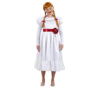 The Conjuring Women's Annabelle Costume Dress in White | Size: Large The Conjuring White L