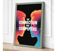 The Connection Between Minds Canvas Wall Art Print 18x12 Inch