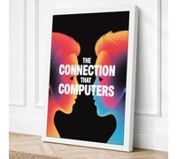 The Connection Between Minds Canvas Wall Art Print 18x12 Inch (46 x 30 cm)