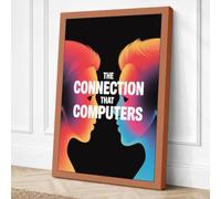 The Connection Between Minds Canvas Wall Art Print 30x20 Inch (76 x 51 cm)