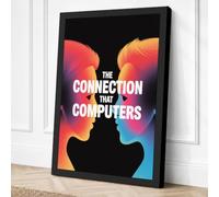 The Connection Between Minds Canvas Wall Art Print 36x24 Inch