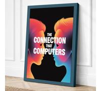 The Connection Between Minds Canvas Wall Art Print 36x24 Inch (91 x 61 cm)