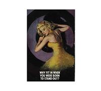 The Connor Brothers Street Art Why Fit in When You Were Born To Stand Out Canvas Poster Wall Art Decor Print Picture Paintings for Living Room Bedroom Decoration 20×30inch(50×75cm) Unframe: