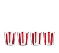 The Conran Shop Nova Stripe Tumbler 360ml - Set of 4 Burgundy