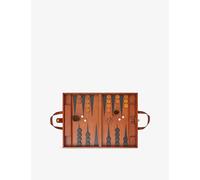 The Conran Shop The Conran Shop Tavla Wood and Leather Backgammon Board Game Set Natural