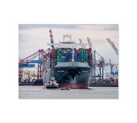 The container ship,Puzzle 1000 Pieces Of Paper Puzzles Suitable For Adults Children Families Stress Relief Puzzle Games(50x70cm)-AH37