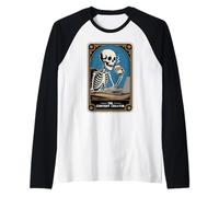 The Content Creator Tarot Card Skeleton Vlogger Podcaster Raglan Baseball Tee