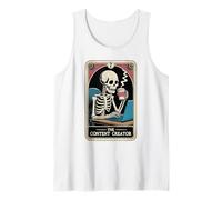 The Content Creator Tarot Card Skeleton Vlogger Podcaster Tank Top