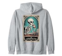 The Content Creator Tarot Card Skeleton Vlogger Podcaster Zip Hoodie