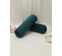 The Conversion Set of 2 Premium Super Soft Velvet Pure Mercerized Fabric Solid Design Teal Color Bolster Cover/Load Cover 2 pc - 15"x30" (38 cm x 75 cm)