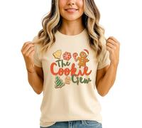 The Cookie Crew Womens Graphic T-Shirt Christmas Baking Gingerbread Holiday Tee S (8-10)