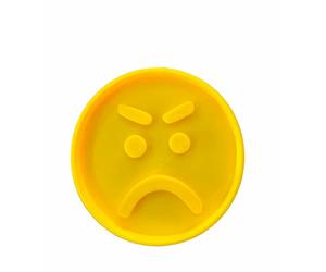 The Cookie Cutter Hub 10cm Angry Face Cookie Cutter and Matching Embosser for Cookies Biscuits Clay Baking Decoration