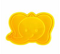 The Cookie Cutter Hub 10cm Animal Face - Elephant Cookie Cutter and Matching Embosser for Cookies Biscuits Clay Baking Decoration