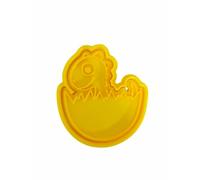 The Cookie Cutter Hub 10cm Cute Hatching Dinosaur Cookie Cutter and Matching Embosser for Cookies Biscuits Clay Baking Decoration