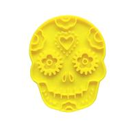 The Cookie Cutter Hub 10cm Day of The Dead Skull with a Heart Cookie Cutter and Matching Embosser for Cookies Biscuits Clay Baking Decoration
