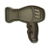 The Cookie Cutter Hub 10cm Hair Dryer Cookie Cutter and Matching Embosser for Cookies Biscuits Clay Baking Decoration