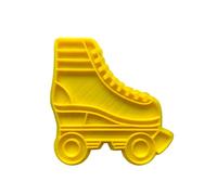 The Cookie Cutter Hub 10cm Retro Roller Blade Cookie Cutter and Matching Embosser for Cookies Biscuits Clay Baking Decoration