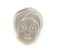 The Cookie Cutter Hub 10cm Spa Day Facial Cookie Cutter and Matching Embosser for Cookies Biscuits Clay Baking Decoration
