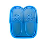 The Cookie Cutter Hub 10cm Spa Day Slippers Cookie Cutter and Matching Embosser for Cookies Biscuits Clay Baking Decoration