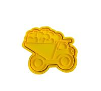 The Cookie Cutter Hub 10cm Valentine's Dumping Truck Cookie Cutter and Matching Embosser for Cookies Biscuits Clay Baking Decoration