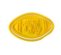 The Cookie Cutter Hub 9cm American Football - Game Day Cookie Cutter and Matching Embosser for Cookies Biscuits Clay Baking Decoration